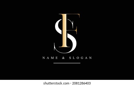 SF, FS, S, F abstract letters logo monogram