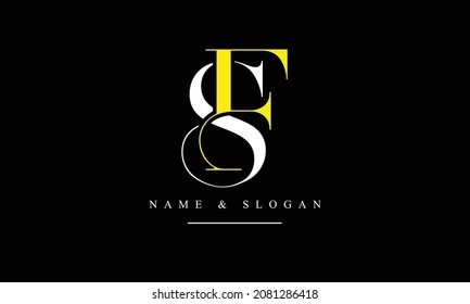 SF, FS, S, F abstract letters logo monogram