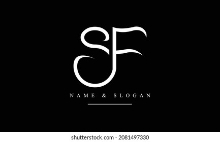 SF, FS, S, F abstract letters logo monogram