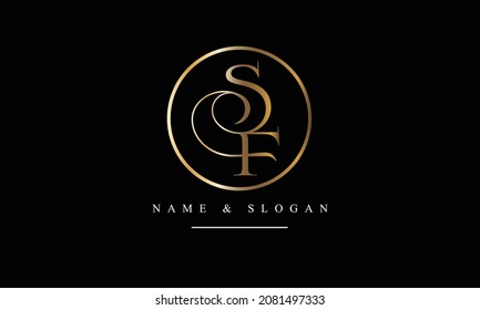 SF, FS, S, F abstract letters logo monogram