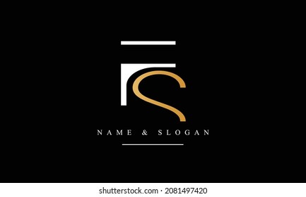 SF, FS, S, F abstract letters logo monogram