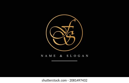SF, FS, S, F abstract letters logo monogram