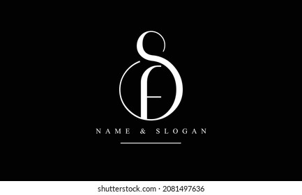 SF, FS, S, F abstract letters logo monogram