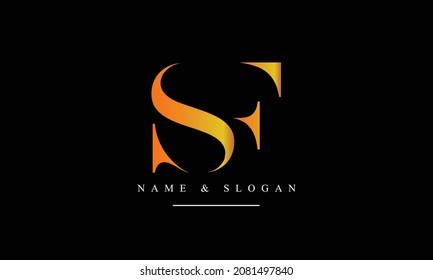 SF, FS, S, F abstract letters logo monogram