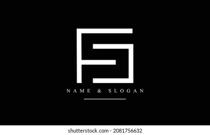 SF, FS, S, F abstract letters logo monogram