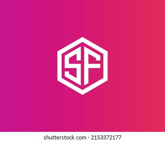 SF Hexagon logo design vector template