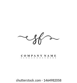 SF Initial beauty floral logo template