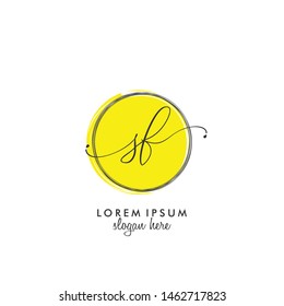 SF Initial beauty monogram logo vector