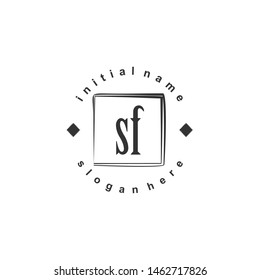 SF Initial beauty monogram logo vector