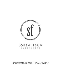 SF Initial beauty monogram logo vector