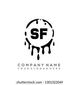 SF Initial Handwriting logo template vector