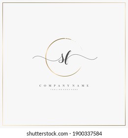 SF Initial Letter Handschrift Logo handgezeichnet Vorlage Vektorgrafik, Logo für Kosmetik, Kosmetik, Hochzeit, Mode und Wirtschaft