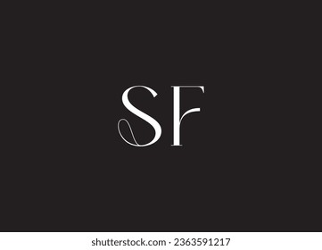 SF initial letter logo design and minimalist logo