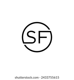 SF Initial Letter Logo Design und minimalistisches Logo