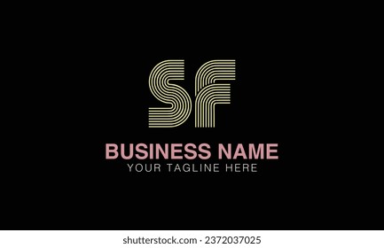 SF initial logo | initial based abstract modern minimal creative logo, vector template image. luxury logotype , real estate homie . typography . initials 