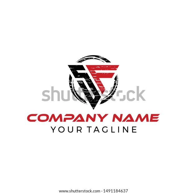 Sf Initial Logo Smart Fitness Logo Stock Vector Royalty Free