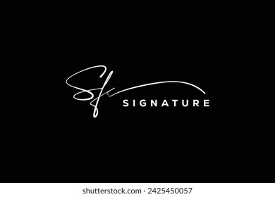 SF Initialen Handschrift Signatur Logo. SF Hand gezeichnete Kalligraphie Schriftzug Vektor. SF Brief Immobilien, Schönheit, Fotografie Brief Logo Design.