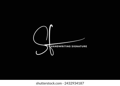 SF Initialen Handschrift Signatur Logo. SF Hand gezeichnete Kalligraphie Schriftzug Vektor. SF Brief Immobilien, Schönheit, Fotografie Brief Logo Design.