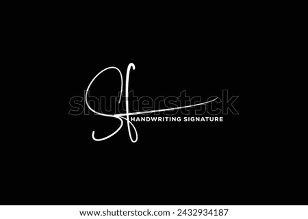 SF initials Handwriting signature logo. SF Hand drawn Calligraphy lettering Vector. SF letter real estate, beauty, photography letter logo design.