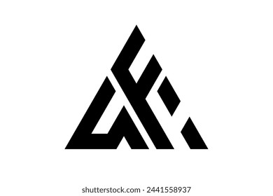SF initials logo triangle vector template black color