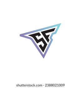 Coole Logokombination mit SF-Buchstaben oder Logo für Spiele als inspirierendes Design