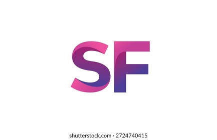 SF Letter Gradient Monogram Logo for Modern Business Branding