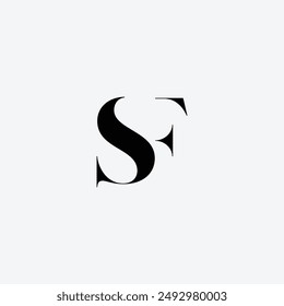 sf letter, sf icon, letter logo, abc vector template