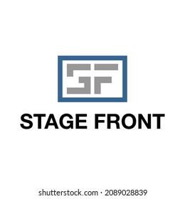 SF LETTER ICONIC DESIGN ELEMENT LOGO CORPORATE 