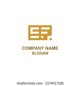 SF letter initial logo, capital letter in unique shape.	