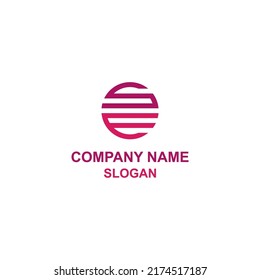 Logo inicial de la letra SF, letra mayúscula en forma única.	