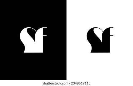 SF Letter Initial Logo Design Template Vector Illustration