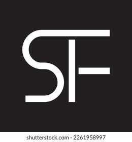 Diseño de logotipo de monograma vinculado de letras SF, diseño de logotipo de letras SF, logotipo vectorial, logotipo de SF
