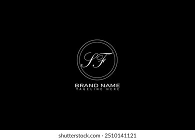 Diseño del logotipo de la letra de SF con un diseño del logotipo de SF de la forma del círculo. Diseño creativo del logotipo de la letra de SF. SF diseño único.