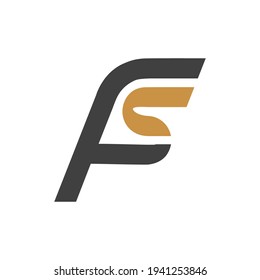 Diseño de logotipo de carta SF con tipografía moderna creativa y fondo blanco.