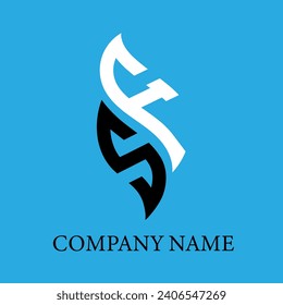 SF Brief Logo Design.SF kreative erste SF Buchstaben Logo Design. SF Creative Initials Buchstaben Logo Konzept.
