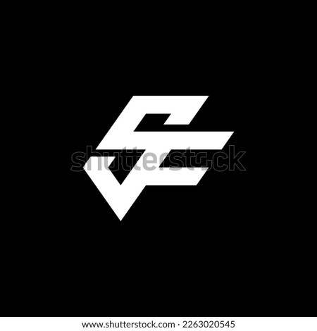 SF letter logo design, SF monogram, initials SF logo, Letter SF logo Imagine de stoc © 
