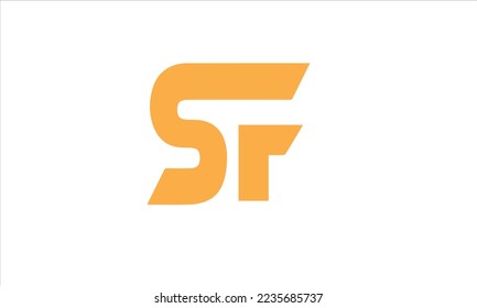 Vector de plantilla de diseño de logotipo de carta SF