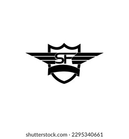 SF Letter Logo Design Template Vector.SF Logo. Unique and Modern alphabet SF, S letters Icon logo Concept Vector Template