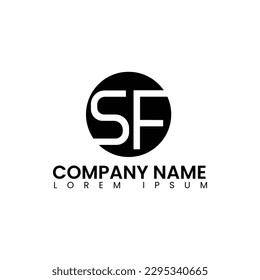 SF Letter Logo Design Template Vector.SF Logo. Unique and Modern alphabet SF, S letters Icon logo Concept Vector Template