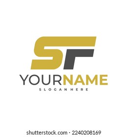 SF Letter logo template, Initial SF logo design vector