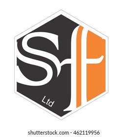 sf letter vector logo
