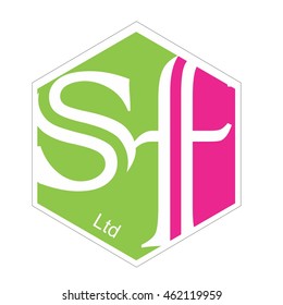 sf letter vector logo