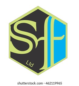 sf letter vector logo