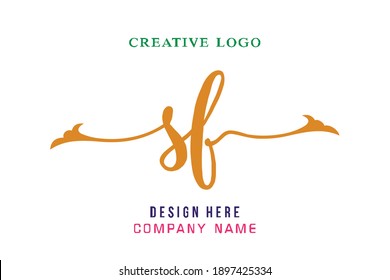 SF lettering logo is simple, easy to understand and authoritative