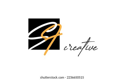 SF letters creative modern font logo design