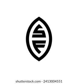 SF line geometric monogram with high quality professional design that will print well