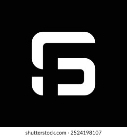 SF-Logo. Alphabet Buchstaben Initialen Monogramm Logo SF, FS, S und F.