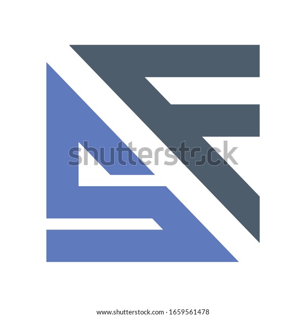 Sf Logo Design Vector Illustrator Stock Vector Royalty Free