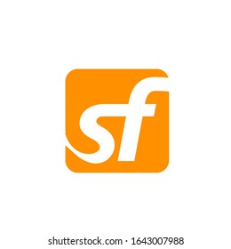 sf logo design vector sign template