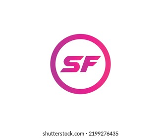 SF logo design vector template